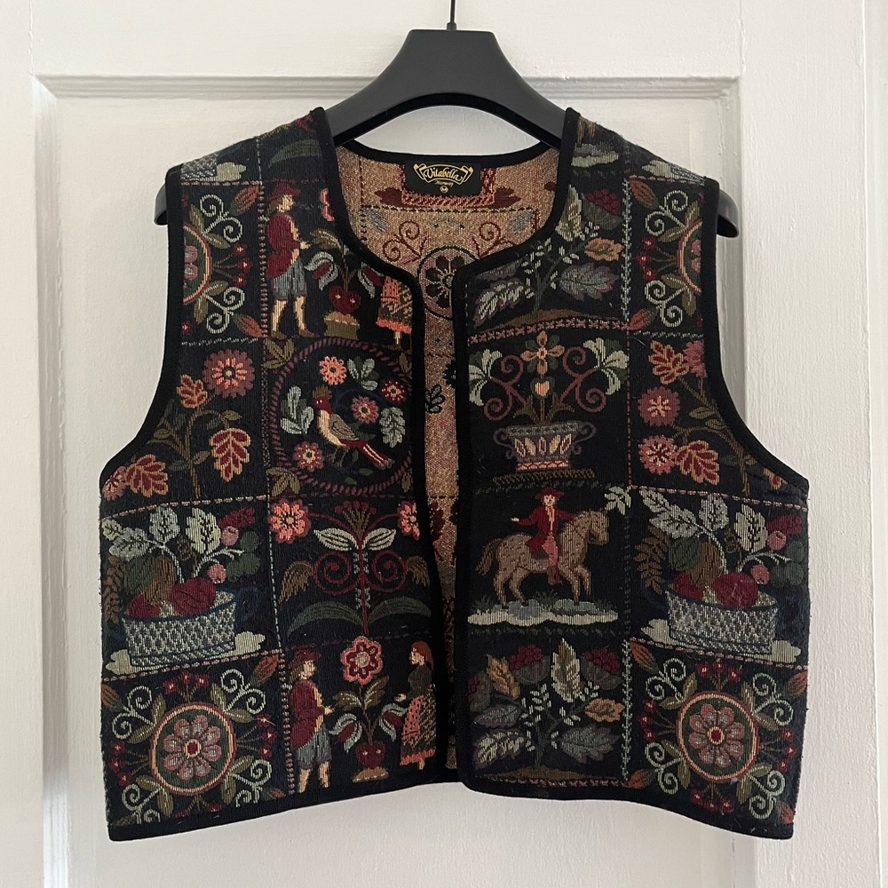 Vintage Vitabella Norway Tapestry Vest Size M